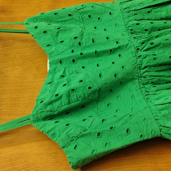 a new day Lined Green Eyelet Midi Dress - Picture 3 of 14
